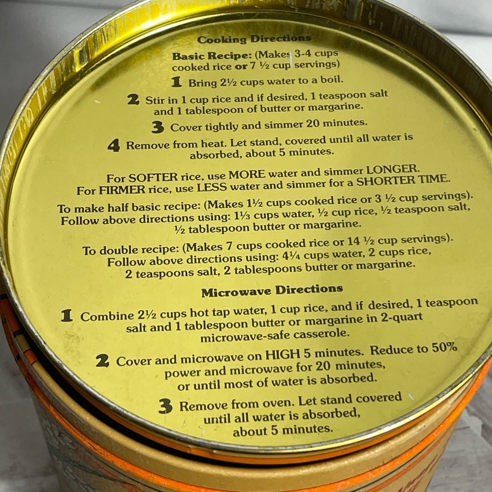 Vintage 1985 Uncle Ben’s Converted Rice Tin 64oz – Replica of 1947 Packaging - Picture 5 of 10